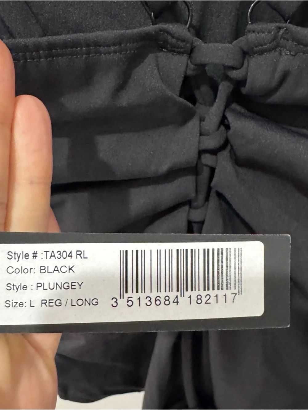 New! TA3 Size Large Plungey in Black Once Piece